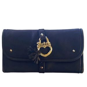 Juicy Couture Black Wallet with Gold Accent